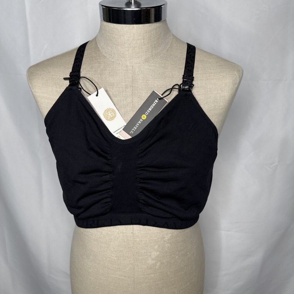Kindred Bravely Sublime Pumping Nursing Hands-Free Bra Black 2XL New Sports NWT